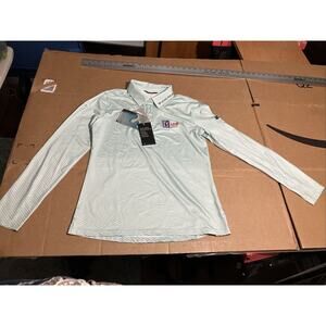 Levelwear Women's Size M Sandy Polo Shirt Blue Glass/White, Golf PGA‎ Top, NWT